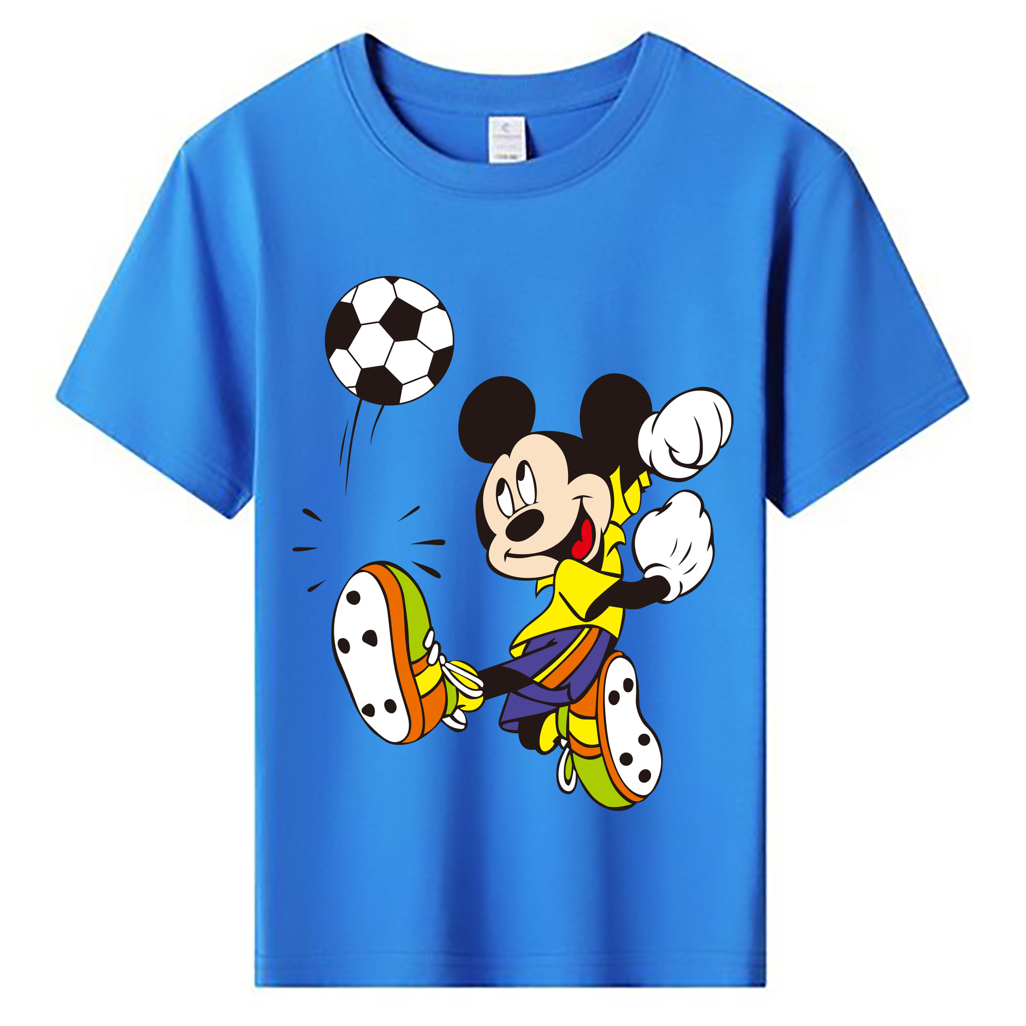 ミッキーマウス Mickey Mouse 綿100％キッズTシャツ（フロントプリント）